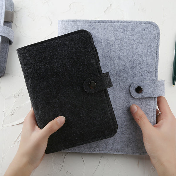 A5 A6 Felt shell fabric notebook Loose Leaf Notebook Paper Planner Inner Page ring binder Stationery Gift Traveler Journal