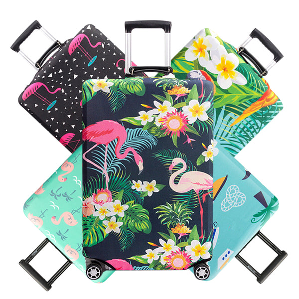 Flamingo Series Luggage Protective Cover Men's Women's Elastic Suitcase Travel Case Famale Trolley Dust Rain Bags Accessories