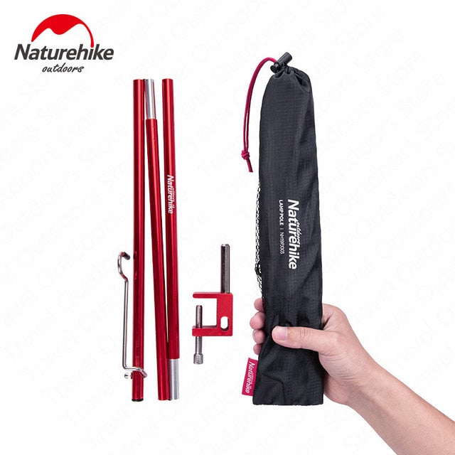 Naturehike outdoor camping picnic portable light pole travel aluminum alloy folding camp tent light pole