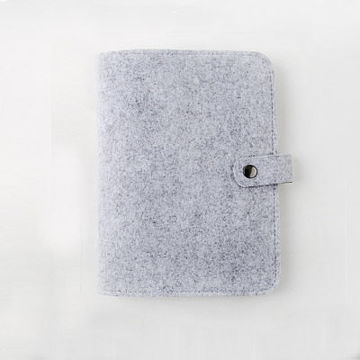 A5 A6 Felt shell fabric notebook Loose Leaf Notebook Paper Planner Inner Page ring binder Stationery Gift Traveler Journal