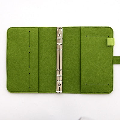 A5 A6 Felt shell fabric notebook Loose Leaf Notebook Paper Planner Inner Page ring binder Stationery Gift Traveler Journal