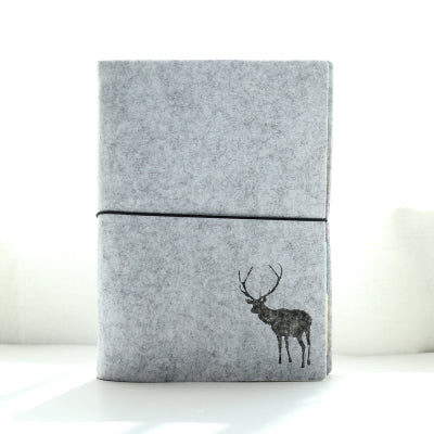 A5 A6 Felt shell fabric notebook Loose Leaf Notebook Paper Planner Inner Page ring binder Stationery Gift Traveler Journal