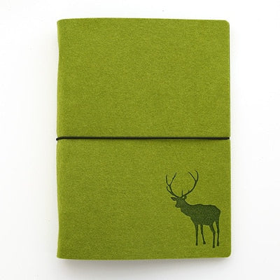A5 A6 Felt shell fabric notebook Loose Leaf Notebook Paper Planner Inner Page ring binder Stationery Gift Traveler Journal