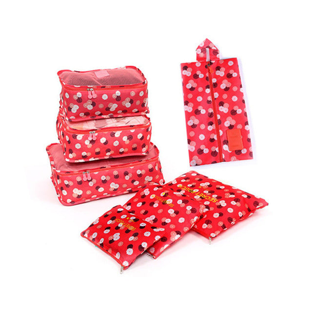7Pcs/set luggage Travel bag Suitcase Clothes Storage Bag Cosmetics packing cube organizer Baggage travel luggage bag accessories