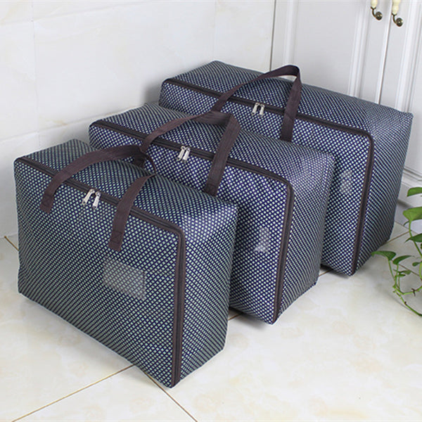New Thicken Storage Bag Pure Color Storage Bag Quilt Organizer Clothes Organizer Luggage Bags Zipper Storage Package Travel Camp