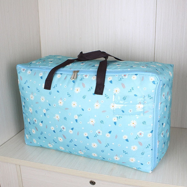 New Thicken Storage Bag Pure Color Storage Bag Quilt Organizer Clothes Organizer Luggage Bags Zipper Storage Package Travel Camp