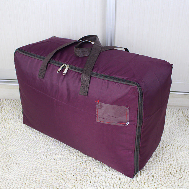 New Thicken Storage Bag Pure Color Storage Bag Quilt Organizer Clothes Organizer Luggage Bags Zipper Storage Package Travel Camp