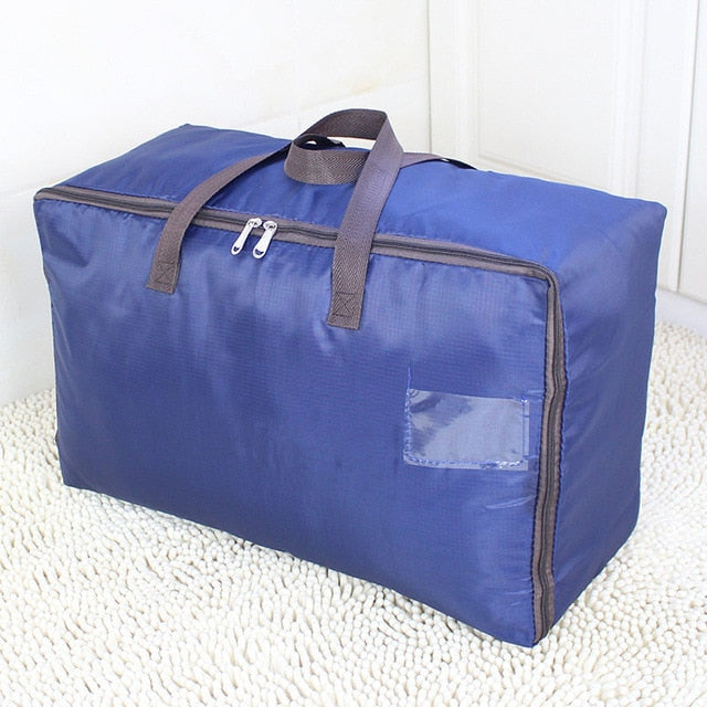 New Thicken Storage Bag Pure Color Storage Bag Quilt Organizer Clothes Organizer Luggage Bags Zipper Storage Package Travel Camp