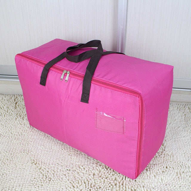 New Thicken Storage Bag Pure Color Storage Bag Quilt Organizer Clothes Organizer Luggage Bags Zipper Storage Package Travel Camp