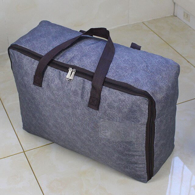 New Thicken Storage Bag Pure Color Storage Bag Quilt Organizer Clothes Organizer Luggage Bags Zipper Storage Package Travel Camp