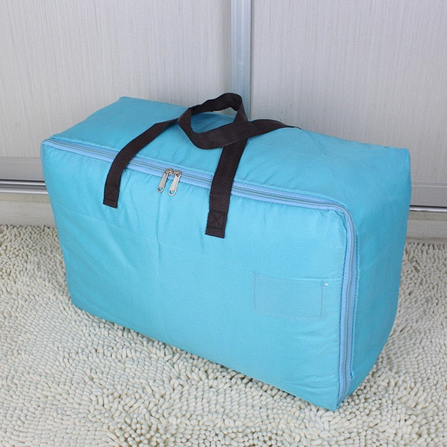 New Thicken Storage Bag Pure Color Storage Bag Quilt Organizer Clothes Organizer Luggage Bags Zipper Storage Package Travel Camp
