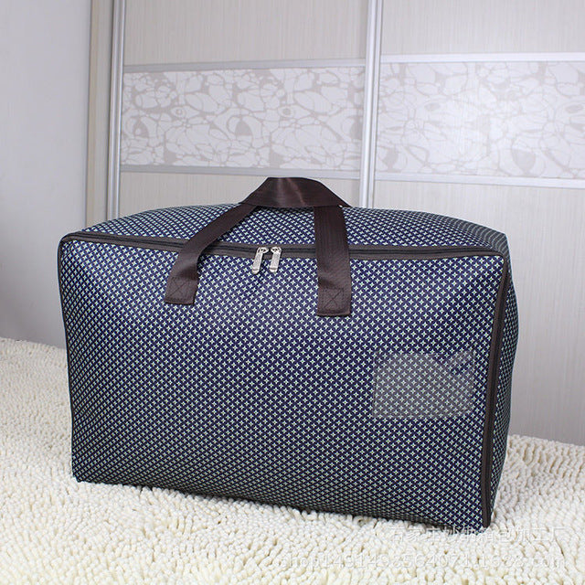 New Thicken Storage Bag Pure Color Storage Bag Quilt Organizer Clothes Organizer Luggage Bags Zipper Storage Package Travel Camp