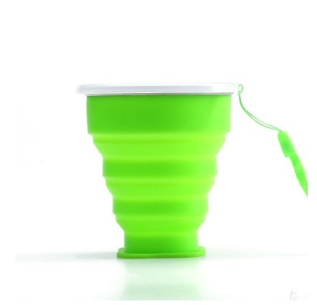 270ml Silicone Travel Cup Retractable Folding Coffee Cup Telescopic Collapsible Tea Cup Outdoor Sports Tour Water Cup