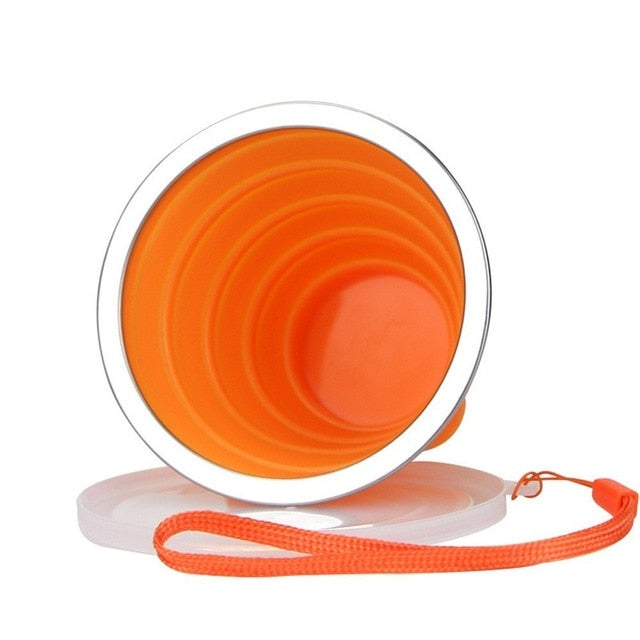 270ml Silicone Travel Cup Retractable Folding Coffee Cup Telescopic Collapsible Tea Cup Outdoor Sports Tour Water Cup