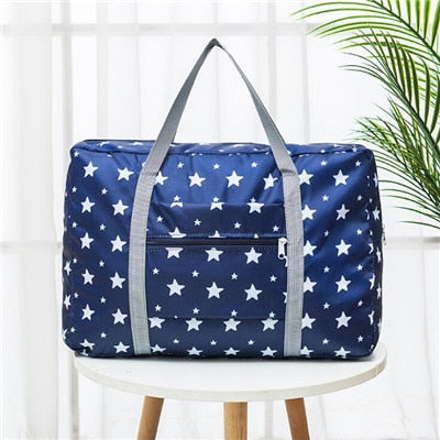 Printed Travel Bag For Women Large Capacity Storage Bag For Travel Clothing Toiletries Weekend Bag Luggage Bags Travels Fold Bag