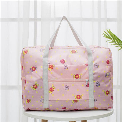 Printed Travel Bag For Women Large Capacity Storage Bag For Travel Clothing Toiletries Weekend Bag Luggage Bags Travels Fold Bag