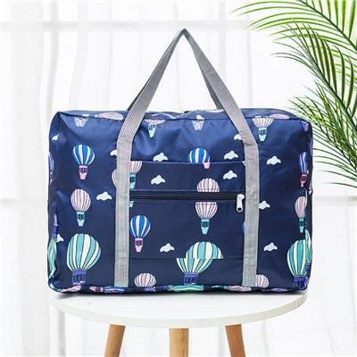 Printed Travel Bag For Women Large Capacity Storage Bag For Travel Clothing Toiletries Weekend Bag Luggage Bags Travels Fold Bag