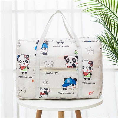 Printed Travel Bag For Women Large Capacity Storage Bag For Travel Clothing Toiletries Weekend Bag Luggage Bags Travels Fold Bag