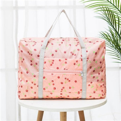 Printed Travel Bag For Women Large Capacity Storage Bag For Travel Clothing Toiletries Weekend Bag Luggage Bags Travels Fold Bag