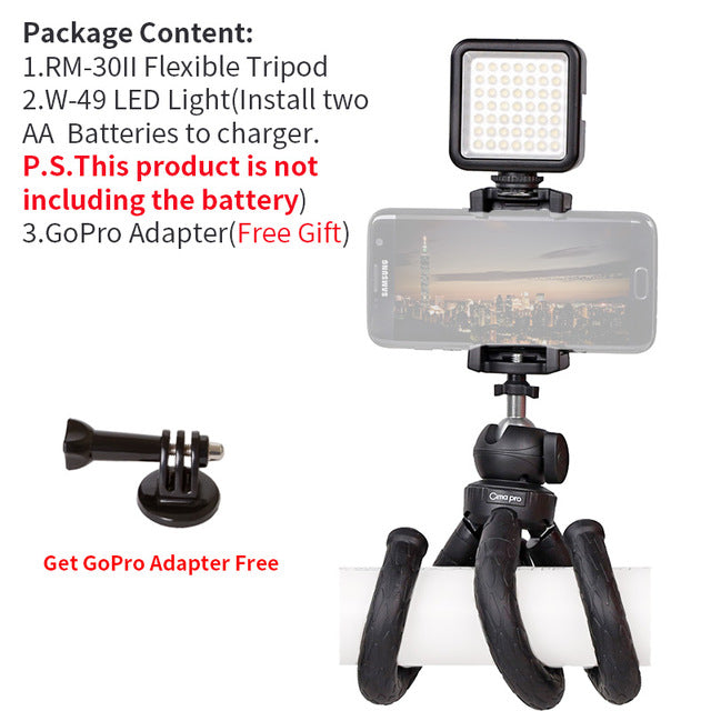 Cima pro RM-30II Travel Outdoor Mini Bracket Stand Octopus Tripod flexible Tripe Tripode For phone Digital Camera GoPro