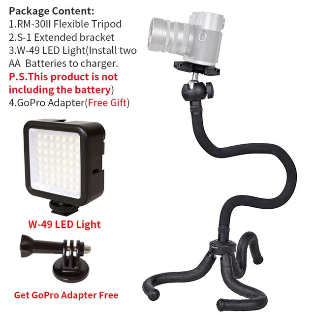 Cima pro RM-30II Travel Outdoor Mini Bracket Stand Octopus Tripod flexible Tripe Tripode For phone Digital Camera GoPro