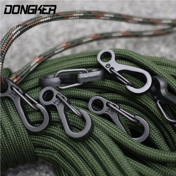 10Pcs/Lot Outdoor Mini Aluminium Alloy Hang Buckle Survival EDC Gear Carabiner Key Chain Clip Quickdraw Key Chain Travel Tools