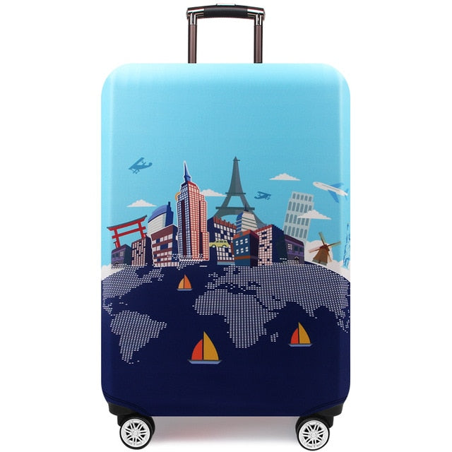 JULY'S SONG Trolley Luggage Protctive Cover Travel Suitcase Case Elastic Suitcase Protective Covers For 18-32 Inch Luggage Cover