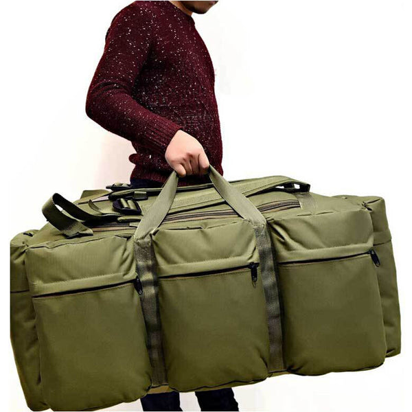 90L Large Capacity Men's Military Tactical Backpack Waterproof Hand Luggage Shoulders Bag Oxford Hiking Camping Travel Bag