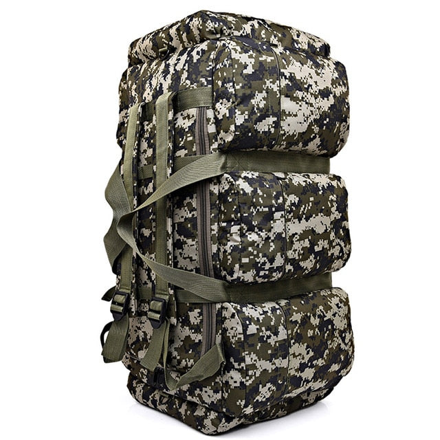 90L Large Capacity Men's Military Tactical Backpack Waterproof Hand Luggage Shoulders Bag Oxford Hiking Camping Travel Bag