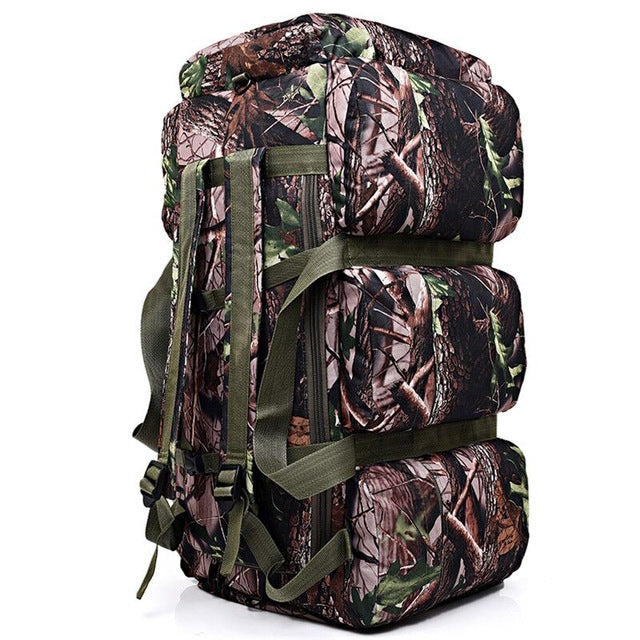 90L Large Capacity Men's Military Tactical Backpack Waterproof Hand Luggage Shoulders Bag Oxford Hiking Camping Travel Bag