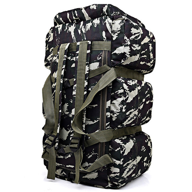 90L Large Capacity Men's Military Tactical Backpack Waterproof Hand Luggage Shoulders Bag Oxford Hiking Camping Travel Bag