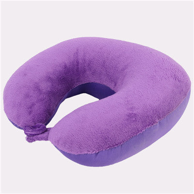 U Shaped Travel Pillow Soft Nanoparticles Neck Pillow Travel Pillow For Airplane Flight Foam Particles Pillow Home Sleeping Use