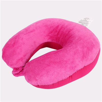 U Shaped Travel Pillow Soft Nanoparticles Neck Pillow Travel Pillow For Airplane Flight Foam Particles Pillow Home Sleeping Use