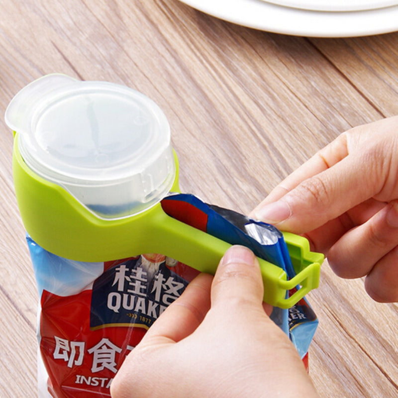 New Seal Pour Food Storage Bag Clip Snack Sealing Clip Keeping Fresh Sealer Clamp Plastic Helper Food Saver Travel Kitchen Tools