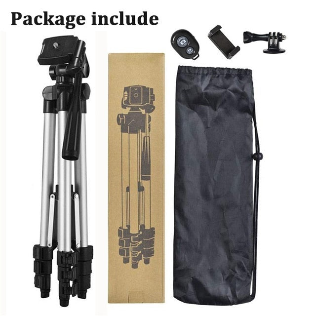 Portable Phone Tripod for iPhone Xiaomi HUAWEI Gopro Compact Video Camera Lightweight Travel Mobile Phone Stand Holder Tripode