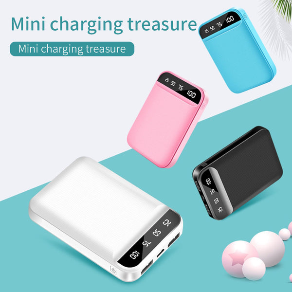 FLOVEME Mini Power Bank Dual Portable Fast Charging Battery Powerbank 10000mAH Travel Digital Display Poverbank for iPhone Xiaom
