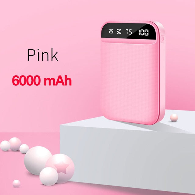 FLOVEME Mini Power Bank Dual Portable Fast Charging Battery Powerbank 10000mAH Travel Digital Display Poverbank for iPhone Xiaom