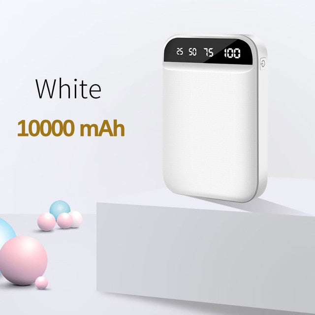 FLOVEME Mini Power Bank Dual Portable Fast Charging Battery Powerbank 10000mAH Travel Digital Display Poverbank for iPhone Xiaom