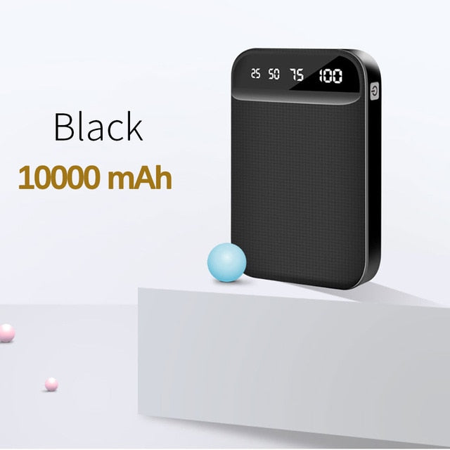 FLOVEME Mini Power Bank Dual Portable Fast Charging Battery Powerbank 10000mAH Travel Digital Display Poverbank for iPhone Xiaom