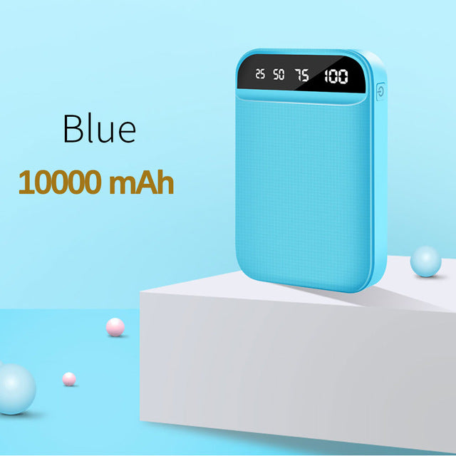 FLOVEME Mini Power Bank Dual Portable Fast Charging Battery Powerbank 10000mAH Travel Digital Display Poverbank for iPhone Xiaom