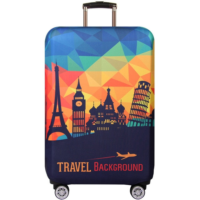 JULY'S SONG Thicken Suitcase Protective Covers For 18-32 Inch Suitcase Case Travel Luggage Bag Trolley Elastic Luggage Cover