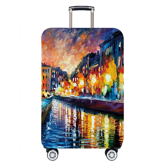 JULY'S SONG Thicken Suitcase Protective Covers For 18-32 Inch Suitcase Case Travel Luggage Bag Trolley Elastic Luggage Cover