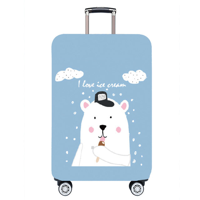 JULY'S SONG Thicken Suitcase Protective Covers For 18-32 Inch Suitcase Case Travel Luggage Bag Trolley Elastic Luggage Cover