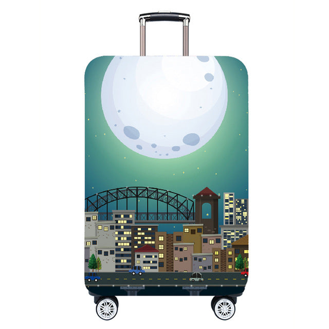JULY'S SONG Thicken Suitcase Protective Covers For 18-32 Inch Suitcase Case Travel Luggage Bag Trolley Elastic Luggage Cover