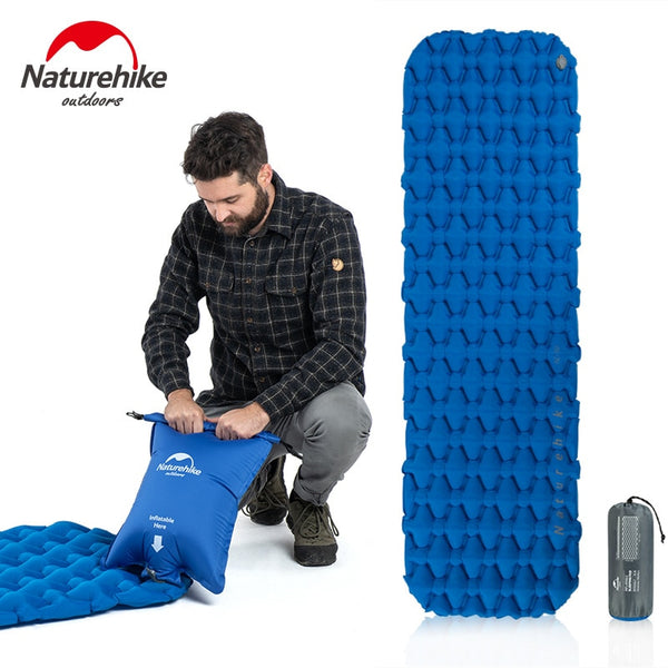 Naturehike Inflatable Mattress Ultralight Sleeping Pad Portable Single Camping Mat Air Mattress Folding Bed Travel Sleeping Mat