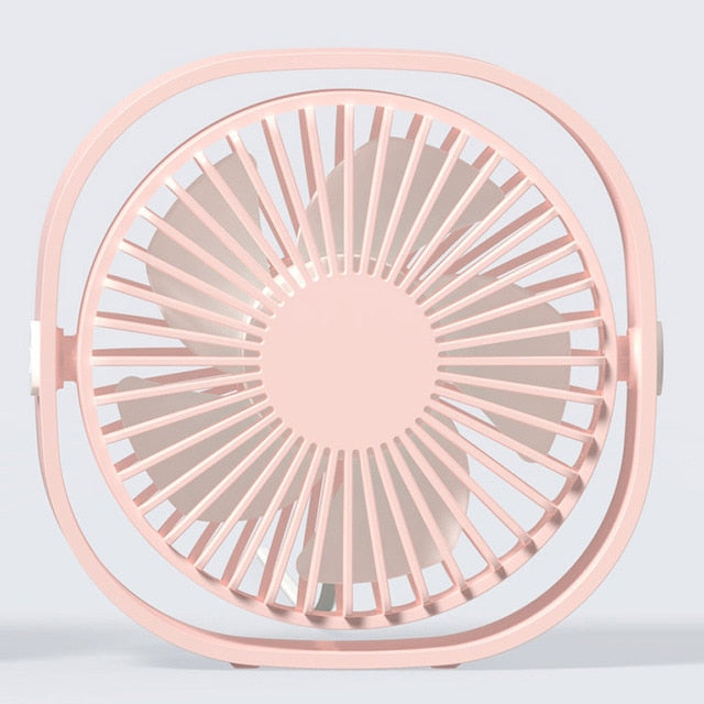 3 Speed Mini USB Desktop Fan Personal Portable Cooling Fan with 360 Rotation Adjustable Angle for Office Household Traveling Car