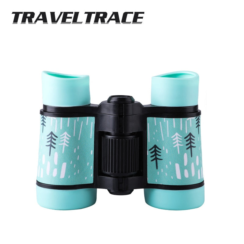 Power 4x30 Binoculars Plastic Children Colorful Telescope for Kids Compact Outdoor Games Toys HD Eyepiece Optical Objective Lens