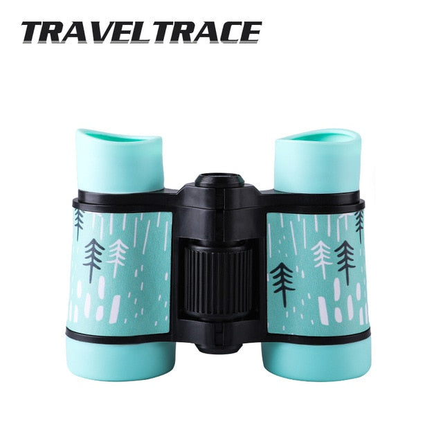 Power 4x30 Binoculars Plastic Children Colorful Telescope for Kids Compact Outdoor Games Toys HD Eyepiece Optical Objective Lens