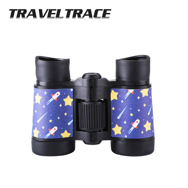 Power 4x30 Binoculars Plastic Children Colorful Telescope for Kids Compact Outdoor Games Toys HD Eyepiece Optical Objective Lens