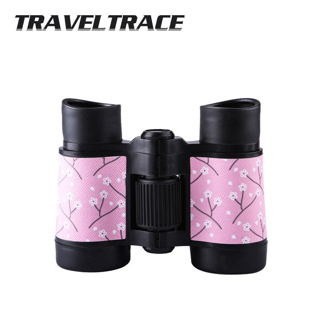 Power 4x30 Binoculars Plastic Children Colorful Telescope for Kids Compact Outdoor Games Toys HD Eyepiece Optical Objective Lens